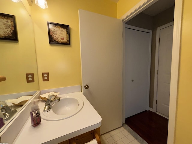 51767 Huntley Ave, New Baltimore, MI 48047 - bathroom with vanity and tile patterned floors