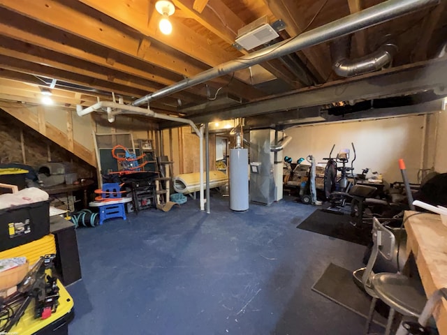 51767 Huntley Ave, New Baltimore, MI 48047 - unfinished basement featuring water heater