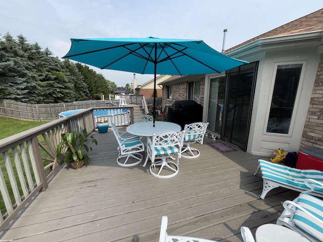 51767 Huntley Ave, New Baltimore, MI 48047 - deck with outdoor dining space and grilling area