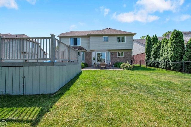 52047 Sycamore Dr, Chesterfield, MI 48047 - rear view of property with a patio and brick siding