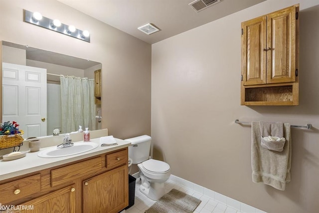 45592 Warwick Dr, Macomb Twp, MI 48044 - bathroom with vanity, tile patterned flooring, and curtained shower