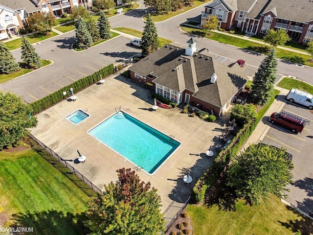 45592 Warwick Dr, Macomb Twp, MI 48044 - drone / aerial view of a pool area