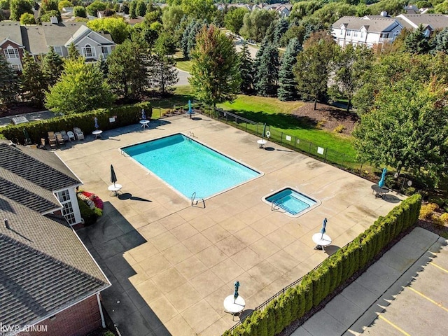 45592 Warwick Dr, Macomb Twp, MI 48044 - community pool featuring a patio area