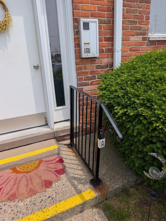 29356 Hoover Rd, Warren, MI 48093 - property entrance featuring brick siding