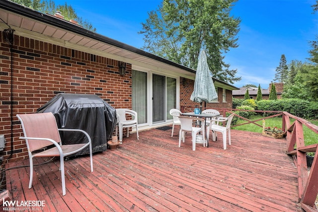 3480 Devonshire St, Sterling Heights, MI 48310 - deck featuring outdoor dining area and a grill