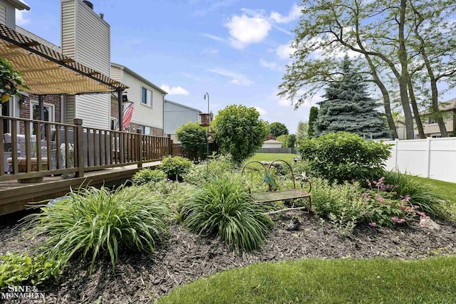 23875 Settlers Dr, Macomb Twp, MI 48042 - view of yard featuring a wooden deck