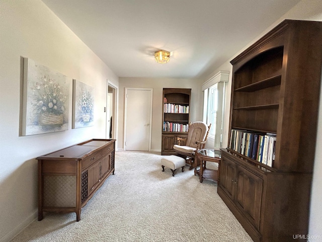 2010 Deer Lake Ave, Ishpeming, MI 49849 - sitting room featuring light colored carpet and built in features