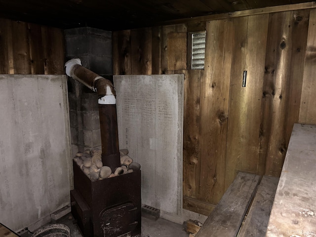2010 Deer Lake Ave, Ishpeming, MI 49849 - basement with wood walls and wooden ceiling