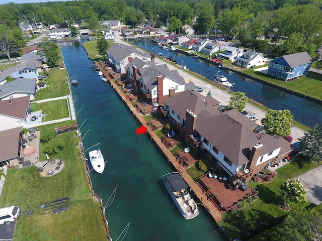 131 Cherryl Ln Unit 4, Algonac, MI 48001 - aerial view of property and surrounding area with a nearby body of water and nearby suburban area
