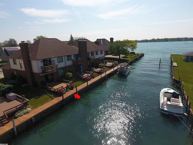 131 Cherryl Ln Unit 4, Algonac, MI 48001 - water view with a boat dock