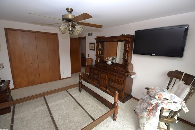 131 Cherryl Ln Unit 4, Algonac, MI 48001 - carpeted bedroom featuring a ceiling fan