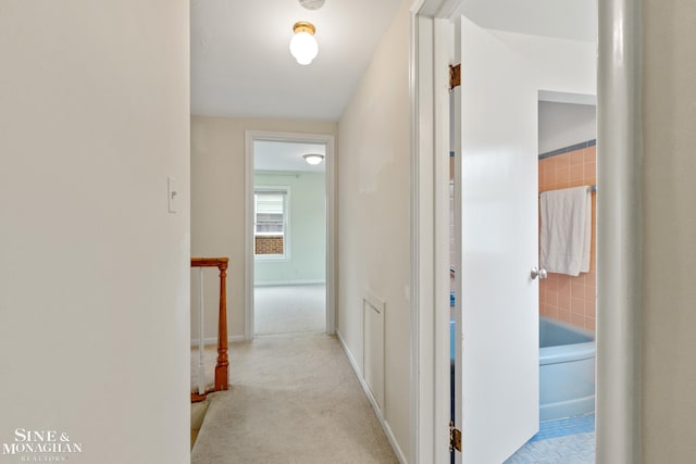 1284 Brys Dr, Grosse Pointe Woods, MI 48236 - hallway with carpet flooring and baseboards