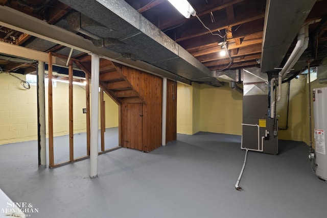 1284 Brys Dr, Grosse Pointe Woods, MI 48236 - unfinished below grade area with heating unit and water heater