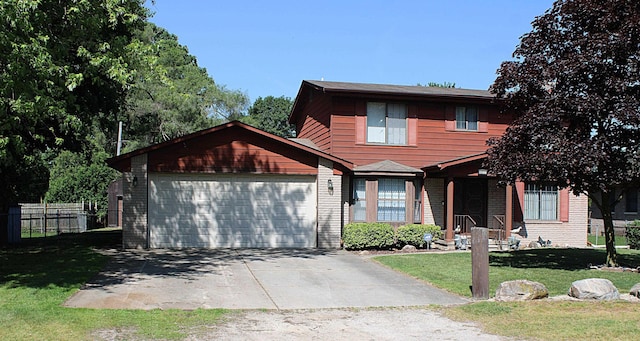 48501 E Ranch Dr, Chesterfield Twp, MI 48051 - view of front of house with a garage, driveway, and brick siding