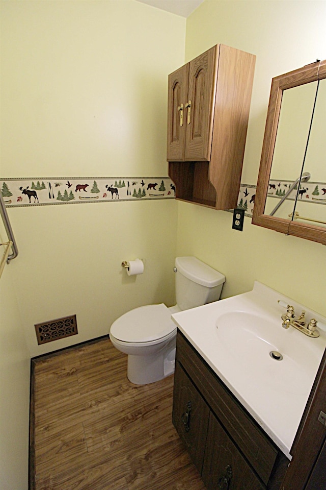 48501 E Ranch Dr, Chesterfield Twp, MI 48051 - bathroom featuring vanity and wood finished floors
