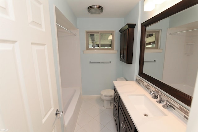 31717 Tecla St, Warren, MI 48088 - bathroom featuring tile patterned floors, vanity, and  shower combination