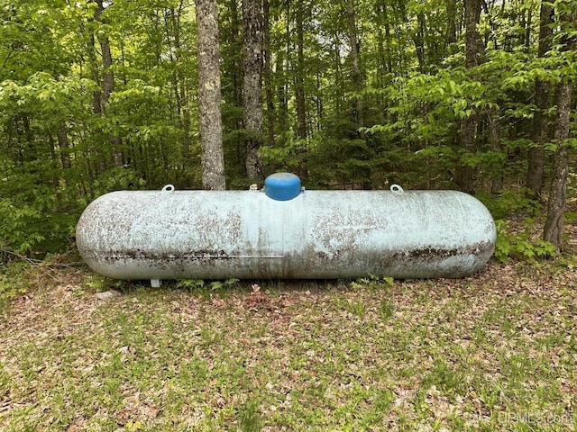 23505 Craig Lake Rd, Michigamme, MI 49861 - exterior view of gas tank and a forest