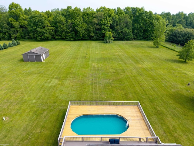 2793 Carina Dr, North Branch, MI 48461 - aerial view of a pool area