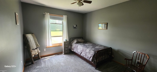 2793 Carina Dr, North Branch, MI 48461 - bedroom with carpet and a ceiling fan