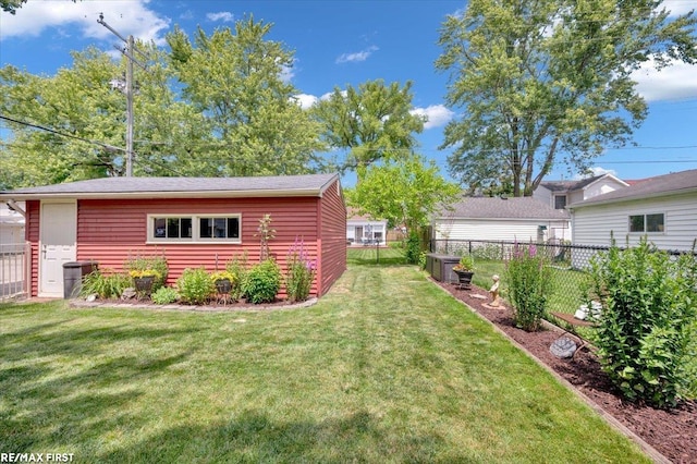 2080 Beaufait Dr, Grosse Pointe Woods, MI 48236 - fenced backyard with an outdoor structure