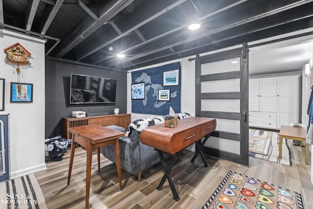 1389 Bedford Rd, Grosse Pointe Park, MI 48230 - office area featuring wood finished floors and baseboards