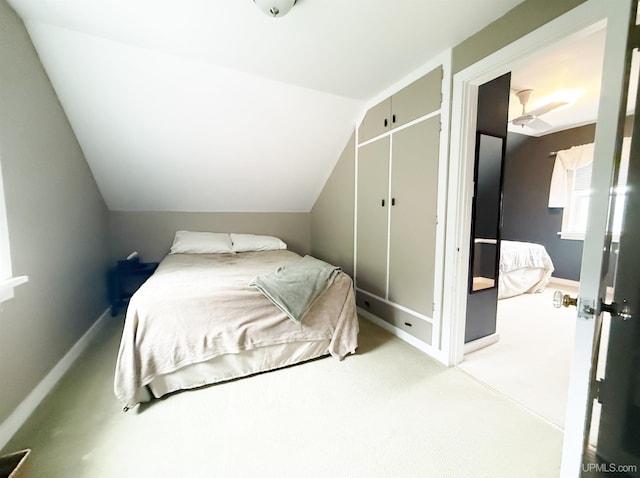 401 White St, Hancock, MI 49930 - carpeted bedroom featuring lofted ceiling and a closet