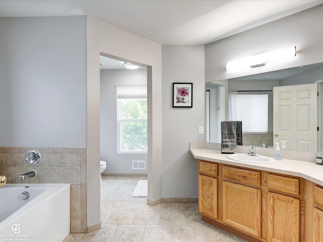 30569 Austin Ct, Chesterfield, MI 48051 - full bath featuring vanity, a bath, and tile patterned floors