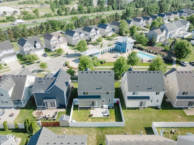 30569 Austin Ct, Chesterfield, MI 48051 - aerial view of residential area with a pool area