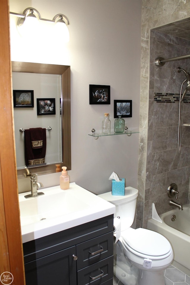 43980 Boulder Rd, Clinton Township, MI 48038 - bathroom featuring vanity and shower / bath combination