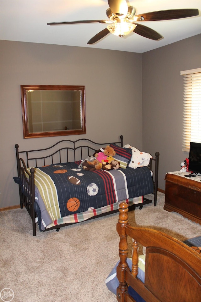 43980 Boulder Rd, Clinton Township, MI 48038 - bedroom with carpet and ceiling fan
