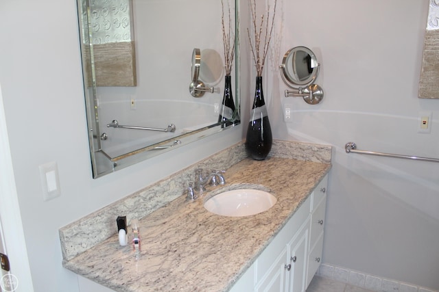 54640 Burlington Dr, Shelby Twp, MI 48315 - bathroom with vanity, tile patterned floors, and shower / washtub combination