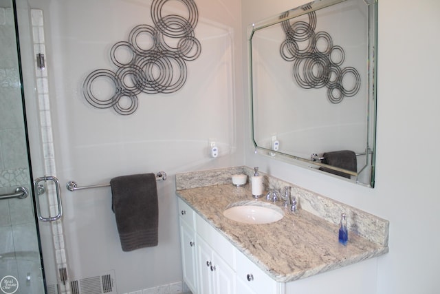 54640 Burlington Dr, Shelby Twp, MI 48315 - full bathroom featuring vanity and a shower stall