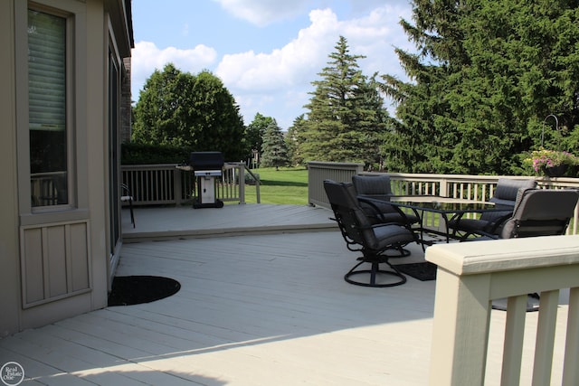 54640 Burlington Dr, Shelby Twp, MI 48315 - deck with area for grilling and outdoor dining area