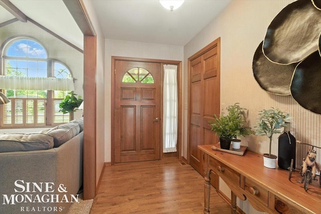 7119 Simons St, Lexington, MI 48450 - entrance foyer with light wood finished floors and baseboards