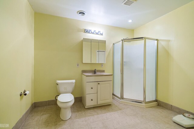 14329 Barton Dr, Washington Twp, MI 48094 - full bath with vanity, a shower stall, and tile patterned flooring