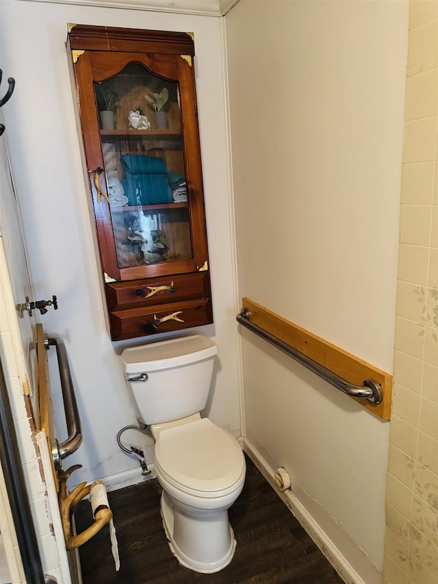 4110 Oak Ridge Dr, Harrison, MI 48625 - bathroom with wood finished floors and toilet