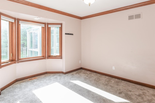 61801 Cetnor Ct, Washington, MI 48094 - empty room featuring carpet, healthy amount of natural light, and ornamental molding