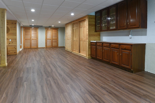 61801 Cetnor Ct, Washington, MI 48094 - bar featuring dark wood finished floors, recessed lighting, and a drop ceiling