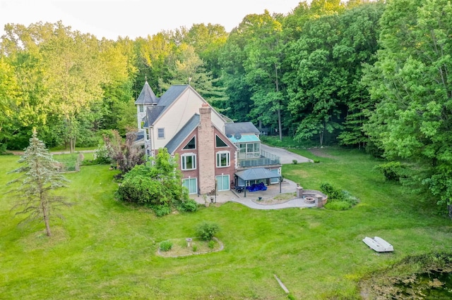 61801 Cetnor Ct, Washington, MI 48094 - aerial view of property and surrounding area featuring a heavily wooded area