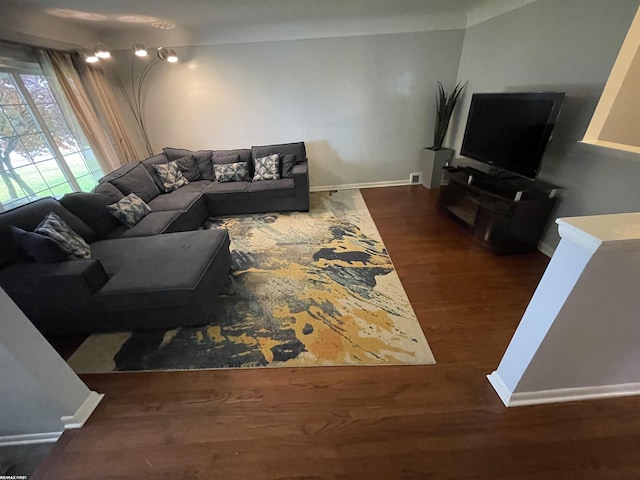 11485 Racine St, Warren, MI 48093 - living room with wood finished floors and baseboards