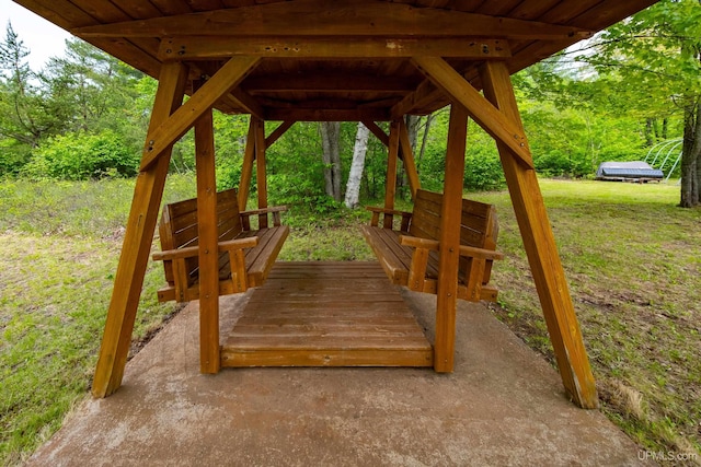 326 County Road Mp Rd, Negaunee, MI 49866 - deck with a lawn