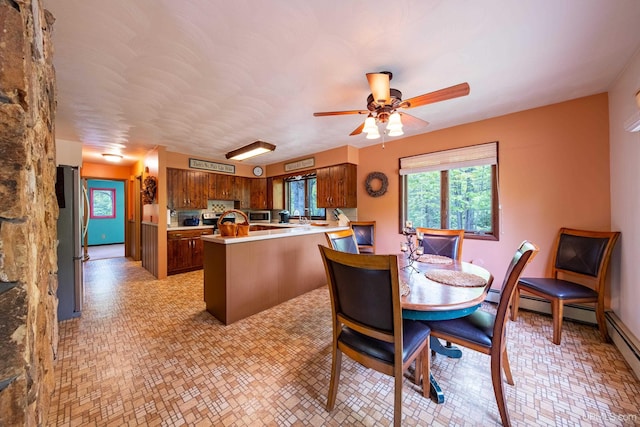 326 County Road Mp Rd, Negaunee, MI 49866 - dining area with a ceiling fan