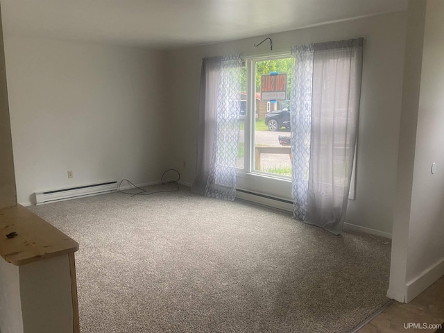 26121 S Calumet St, Laurium, MI 49913 - unfurnished room with a baseboard radiator and carpet flooring
