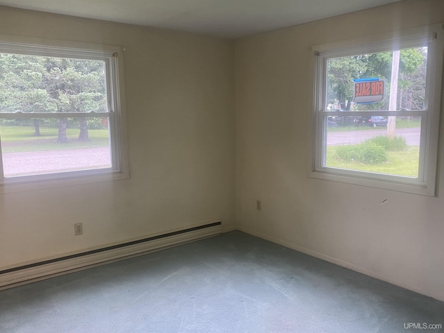 26121 S Calumet St, Laurium, MI 49913 - carpeted empty room with baseboard heating