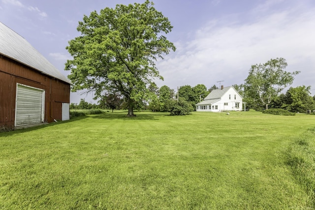 6410 Sheridan Line Rd, Croswell, MI 48422 - view of green lawn featuring an outbuilding