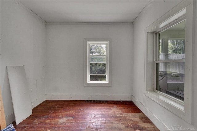 79050 Capac Rd, Armada, MI 48005 - unfurnished room featuring hardwood / wood-style flooring and crown molding