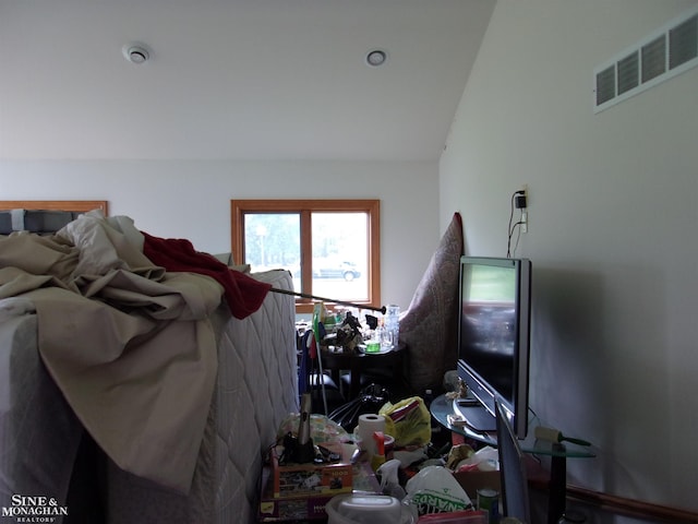 2221 N Channel Dr, Harsens Island, MI 48028 - bedroom with lofted ceiling