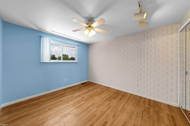 19300 Briarwood St, Clinton Township, MI 48036 - unfurnished room featuring a ceiling fan and wood finished floors