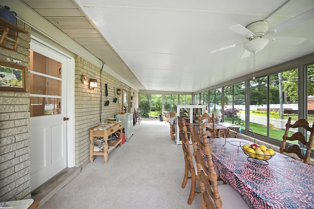 5350 Fieldcrest Dr, Shelby Twp, MI 48316 - sunroom / solarium featuring a ceiling fan