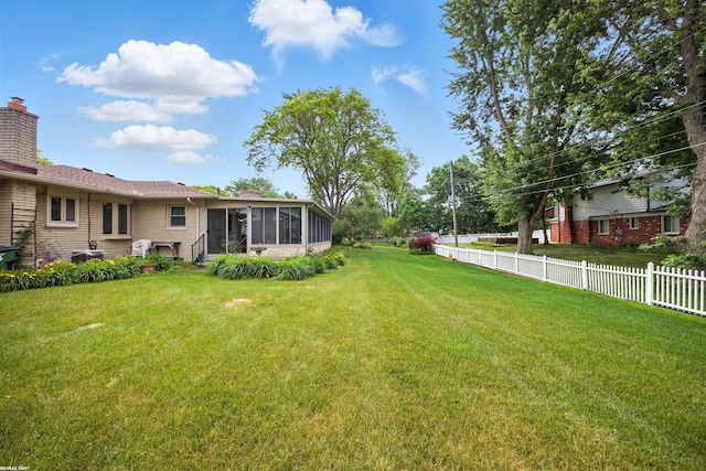 5350 Fieldcrest Dr, Shelby Twp, MI 48316 - view of yard with a sunroom